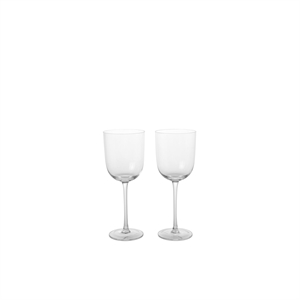 Ferm Living Host Bicchiere da Vino Bianco Set di 2 Trasparente