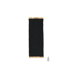 Ferm Living Block Tappeto Passatoia 200x80 cm Nero/ Naturale