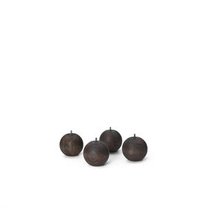 Ferm Living Pearl Set di 4 Gambe Per Letto Scuro/faggio