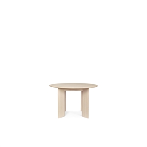 Tavolo da Pranzo Rotondo Bevel Ferm Living Ø117 Bianco/ Faggio