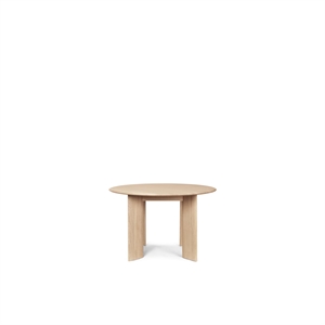 Tavolo da Pranzo Rotondo Bevel Ferm Living Ø117 Bianco/ Quercia