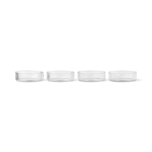 Ferm Living Ripple Ciotola Set di 4 Trasparente