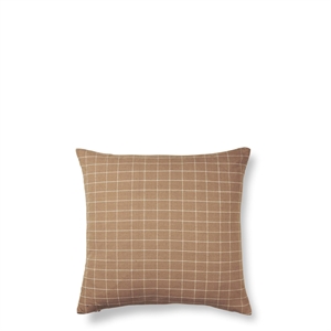 Ferm Living Cuscino in Cotone Marrone A Quadri