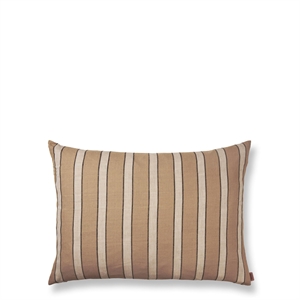 Ferm Living Cuscino in Cotone Marrone Righe Grande