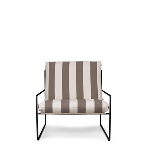 Ferm Living Desert Divano A 1 Posto Stripe Nero/Cioccolato