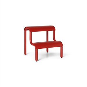 Ferm Living Up Sgabello con Gradino Rosso Papavero