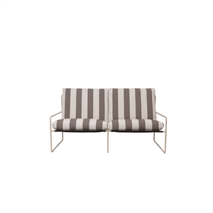 Ferm Living Desert Divano A 2 Posti Stripe Cashmere/Cioccolato