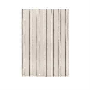 Copriletto Matrimoniale in Twill Ferm Living, Bianco Sporco/ Nero