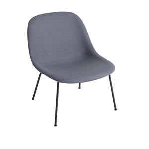 Muuto Poltroncina in Fibra con Base in Tubo Imbottita Divina 154/ Nero