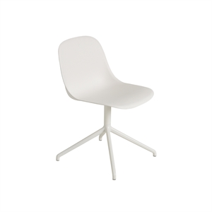 Sedia da Pranzo Muuto Fiber con Base Girevole Bianco