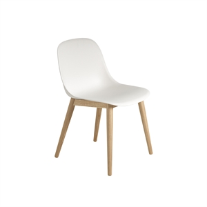 Sedia da Pranzo Muuto Fiber con Base in Legno Bianco/ Rovere