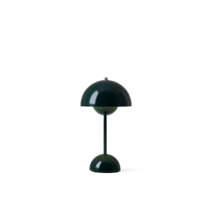 &Tradition Flowerpot VP9 Lampada Da Tavolo Portatile Verde Scuro