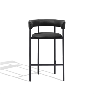 Møbel Copenhagen Font Sgabello da Bar con Braccioli 75 cm Dunes Antracite/struttura Nero