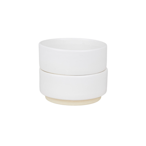 Set di 2 Ciotole in Ceramica Frama Otto, Medie , Bianco