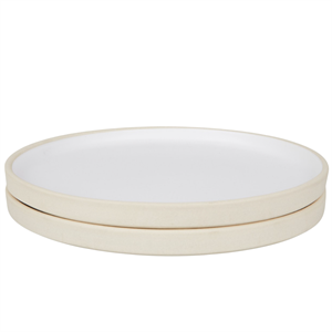 Set di 2 Piatti in Ceramica Frama Otto, Grande, Bianco
