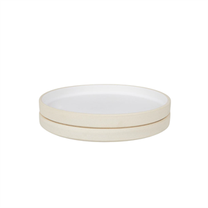 Set di 2 Piatti in Ceramica Frama Otto, Piccolo, Bianco