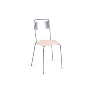 Sedia da pranzo Frama Petit Rond in acciaio inossidabile/pelle