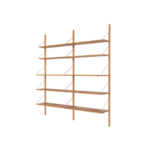 Libreria Frama Shelf Library A Doppia Sezione 185,2x80 Rovere Naturale