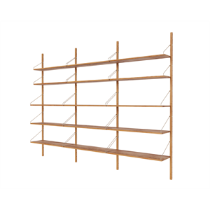Libreria Frama Shelf Library A Tre Sezioni 185,2x80 Rovere Naturale