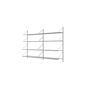 Libreria Frama Shelf A Doppia Sezione 108,4x80 in Acciaio Inox