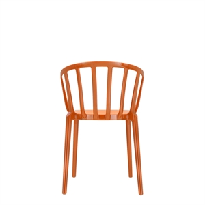 Sedia da pranzo Kartell VENICE, Arancione ruggine.