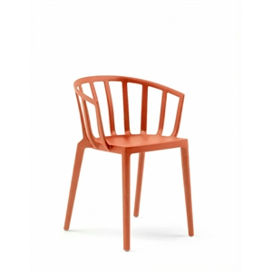 Sedia da pranzo Kartell VENICE MAT, Arancione ruggine.