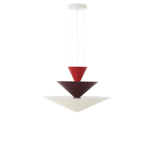 &Tradition Gio LN15 Lampadario Ø92 Rosso Vermiglio/ Borgogna Scuro/Bianco Ecru