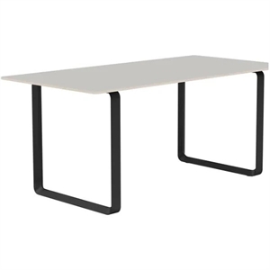 Muuto 70/70 Tavolo da Pranzo 170x85 Linoleum Grigio/Nero