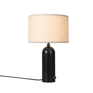 GUBI Gravity Table lamp Blackened Steel & Canvas Shade Small