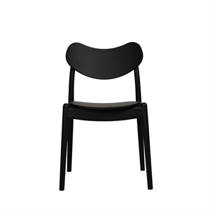 Sedia da Pranzo Ibrida Della Collezione Ro in Rovere Laccato Nero