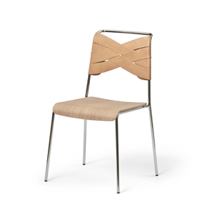 Sedia da Pranzo Design House Stockholm Torso Cromo/ Quercia/Naturale