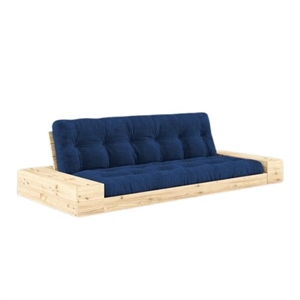 Divano Letto Karup Base con Contenitore Laterale e Materasso A 5 Strati Trasparente/blu Reale