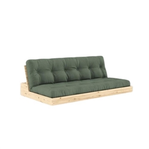 Divano Letto Karup Base con Materasso A 5 Strati Trasparente/ Verde Oliva