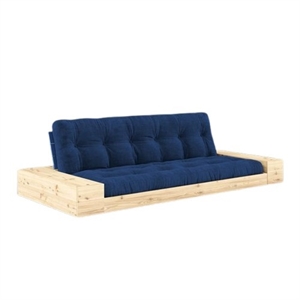Divano Letto Karup Base con Contenitore Laterale e Materasso A 5 Strati Blu Cobalto/blu Reale