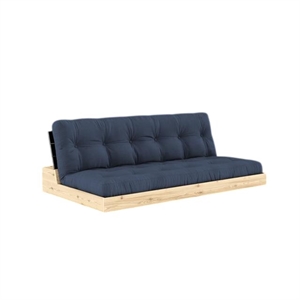 Divano Letto Karup Base con Materasso A 5 Strati Nero Notte/Blu Navy
