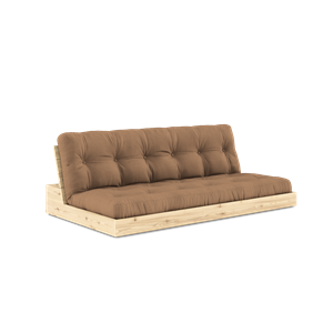 Divano Letto Karup Design Base con Materasso A 5 Strati Trasparente/Mocca