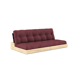 Base Divano Letto Karup Design Con Materasso 5 Strati Nero Notte/Bordeaux