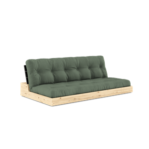 Divano Letto Karup Design Base con Materasso A 5 Strati Nero Notte/ Verde Oliva