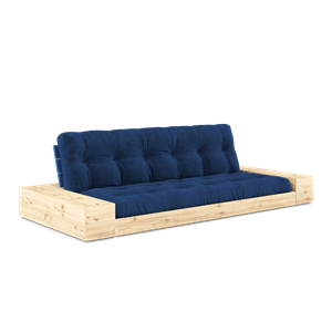 Divano Letto Karup Design Base con Box Laterale e Materasso A 5 Strati Blu cobalto/Blu Reale