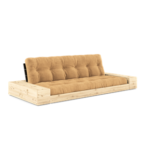 Divano Letto Karup Design Base con Contenitore Laterale e Materasso A 5 Strati Nero notte/Marrone Fudge