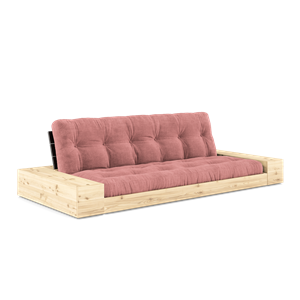 Divano Letto Karup Design Base con Box Laterale e Materasso A 5 Strati Nero Notte/ Rosa Sorbetto