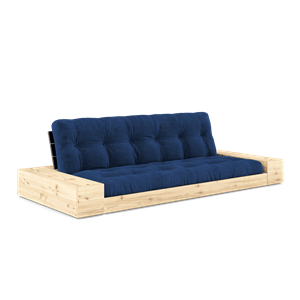 Divano Letto Karup Design Base con Box Laterale e Materasso A 5 Strati Nero notte/Blu Reale