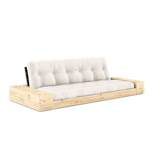 Divano Letto Karup Design Base con Box Laterale e Materasso A 5 Strati Nero notte/Naturale