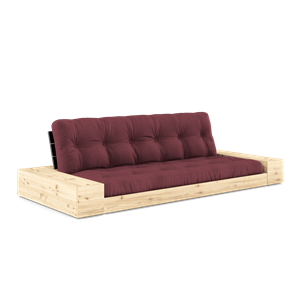 Divano Letto Karup Design Base con Box Laterale e Materasso A 5 Strati Nero notte/Bordeaux