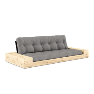 Divano Letto Karup Design Base con Box Laterale e Materasso A 5 Strati Nero Notte/ Grigio