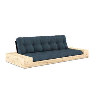 Base Divano Letto Karup Design Con Box Laterale E Materasso A 5 Strati Nero Notte/Petrolio