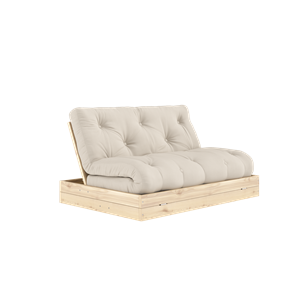 Divano letto Karup Design Flip con materasso 140x200 Beige/ Laccato trasparente