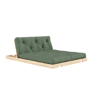 Karup Design Flip Divano Letto con Materasso 140x200 Verde Oliva/grezzo