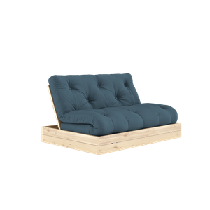Divano letto Karup Design Flip con materasso 140x200, colore petrolio/laccato trasparente