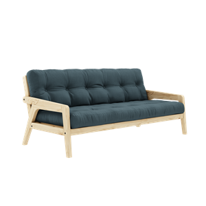 Divano Letto Karup Grab Pino Laccato Trasparente/757 Blu Petrolio